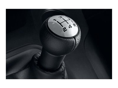 Gear lever knob BVM5 Peugeot - black leather and aluminum