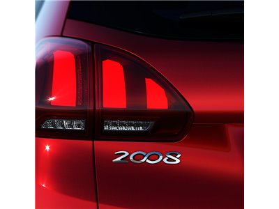 Label "2008" rear part of Peugeot 2008