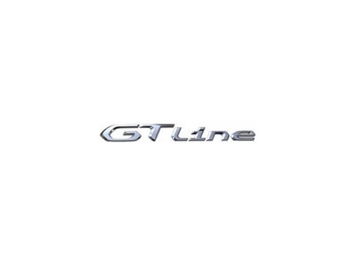 Label "GT LINE" rear part of Peugeot 208 (P21)