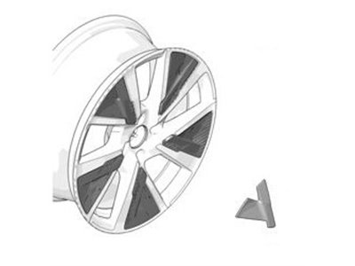 Dekorativní vložka alu kola JORDAAN / BRONX Peugeot 208 (P21) - ČERNÁ ONYX