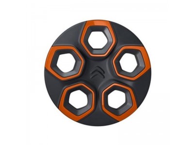 Satz mit 4 ORANGE Radkappen 14" Citroën Ami