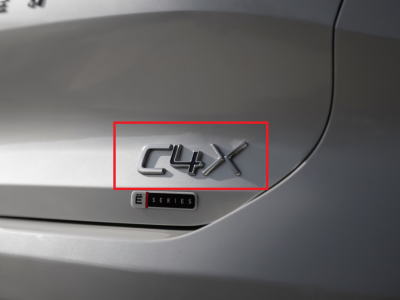 Märke "C4 X" bak Citroën C4 X (C43)