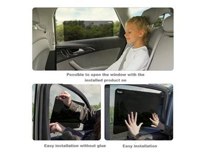 Juego de 2 parasoles enrollables con ventosa